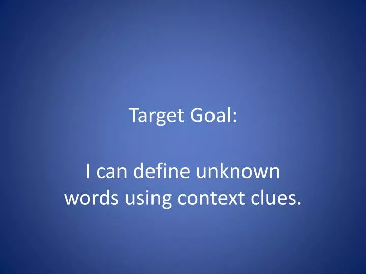 target goal