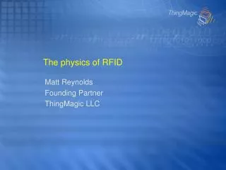 The physics of RFID