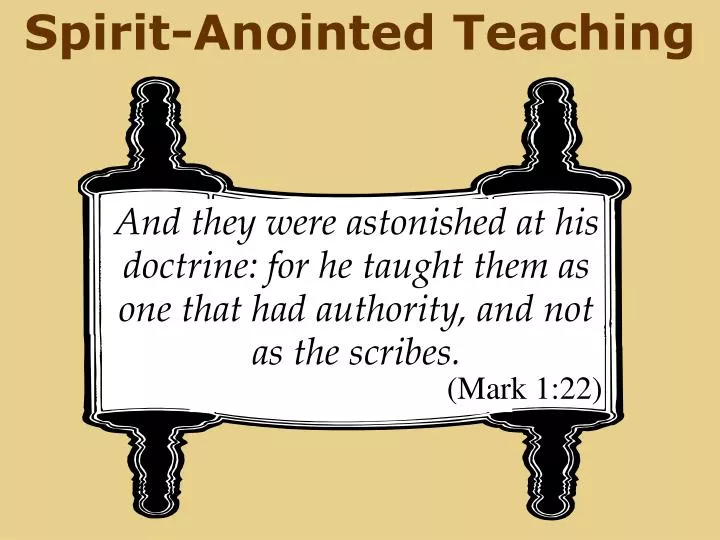 spirit anointed teaching