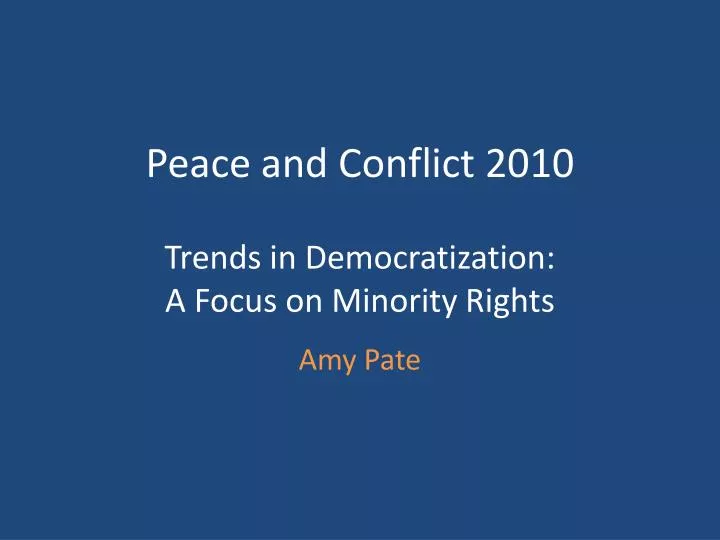 trends in democratization a focus on minority rights