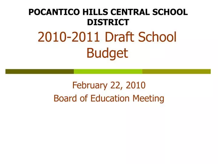 2010 2011 draft school budget