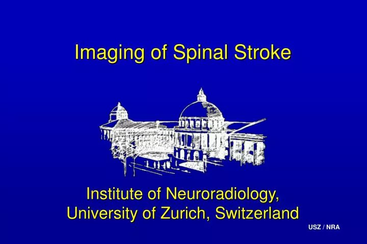 imaging of spinal stroke