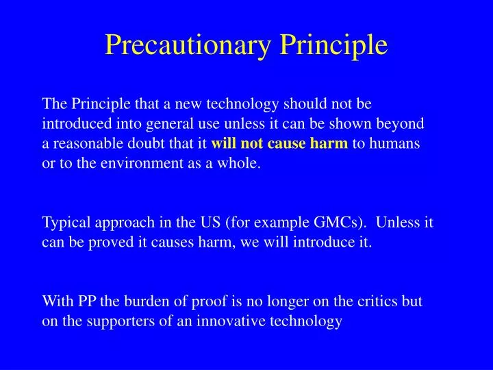 precautionary principle