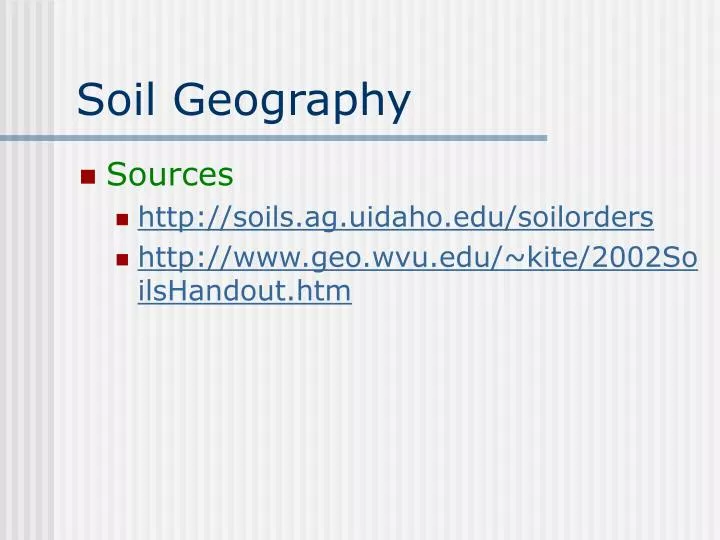 soil geography