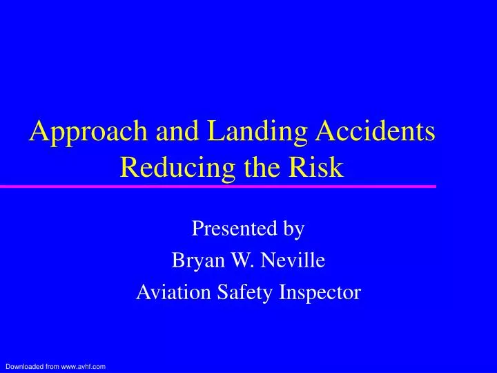 approach and landing accidents reducing the risk