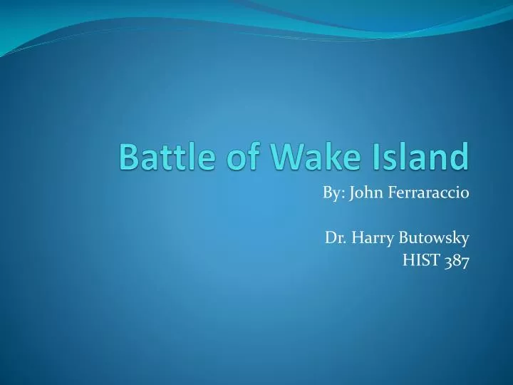 battle of wake island