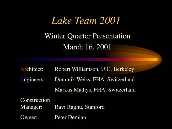 lake team 2001
