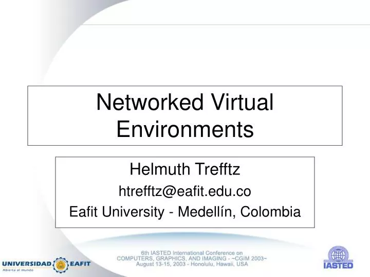 networked virtual environments