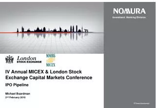 IV Annual MICEX &amp; London Stock Exchange Capital Markets Conference