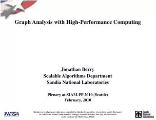 Graph Analysis with High-Performance Computing