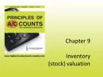 Chapter 9 Inventory (stock) valuation - slide 1