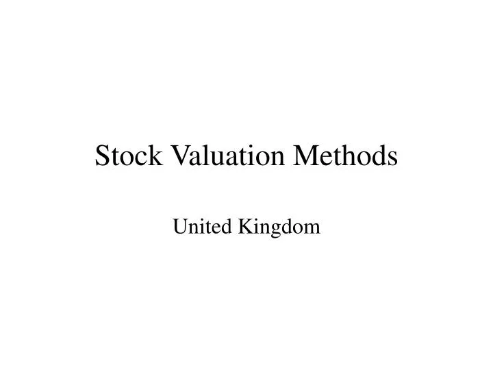 stock valuation methods