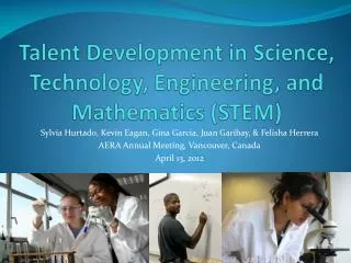 Talent Development in Science, Technology, Engineering, and Mathematics (STEM)