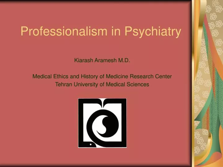 professionalism in psychiatry