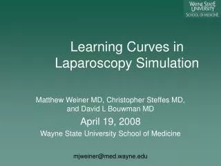 Learning Curves in Laparoscopy Simulation