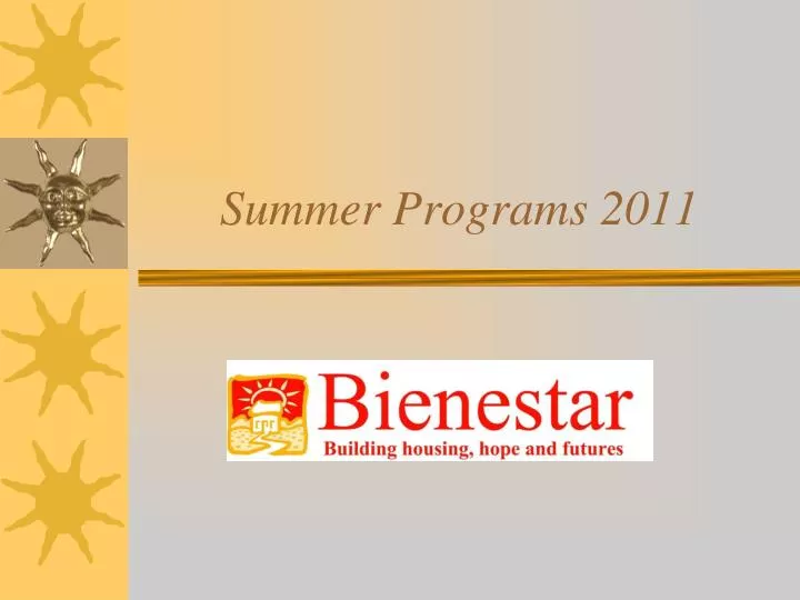 summer programs 2011