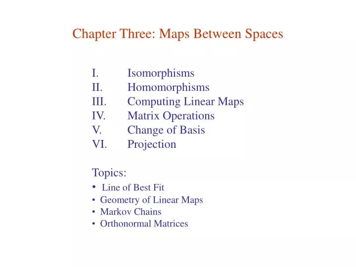 chapter three maps between spaces