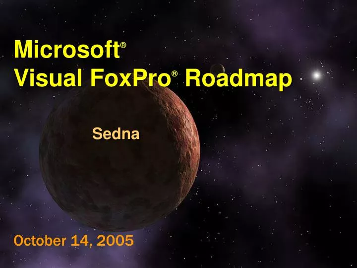 microsoft visual foxpro roadmap sedna
