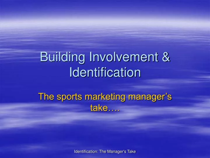 building involvement identification