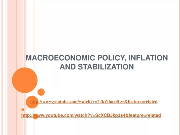 macroeconomic policy inflation and stabilization