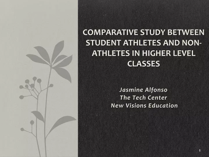 comparative study between student athletes and non athletes in higher level classes