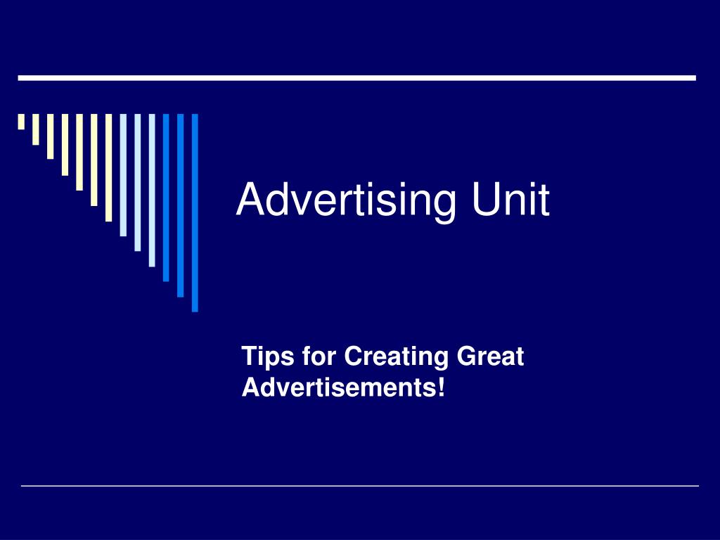 PPT - Advertising Unit PowerPoint Presentation, free download - ID:977498