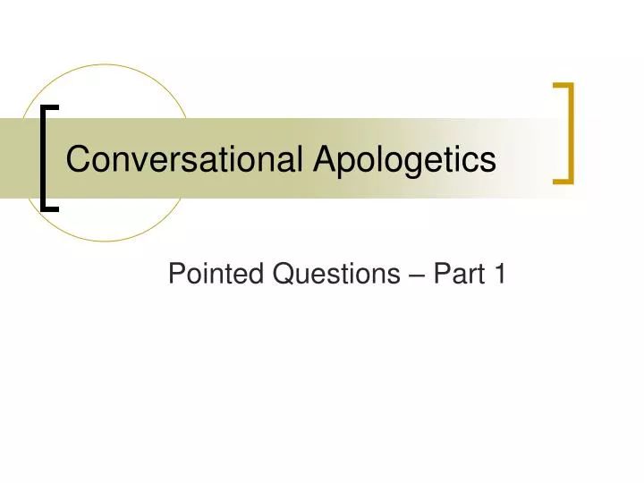 conversational apologetics