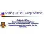 Setting up DNS using Webmin - slide 1