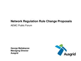 Network Regulation Rule Change Proposals