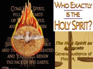 The Holy Spirit as Advocate General audience of May 24, 1989