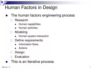 Human Factors in Design