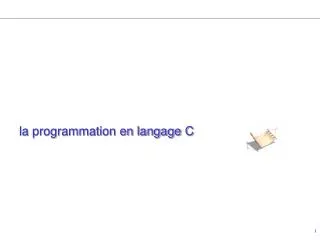 la programmation en langage C
