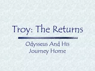 Troy: The Returns