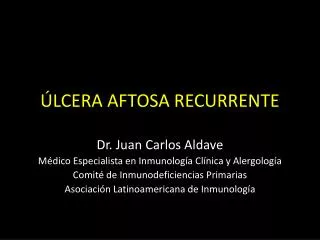 lcera aftosa recurrente