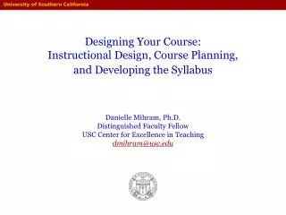 Effective Course Design