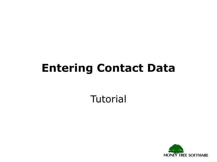 entering contact data