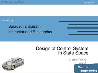 Design of Control System in State Space