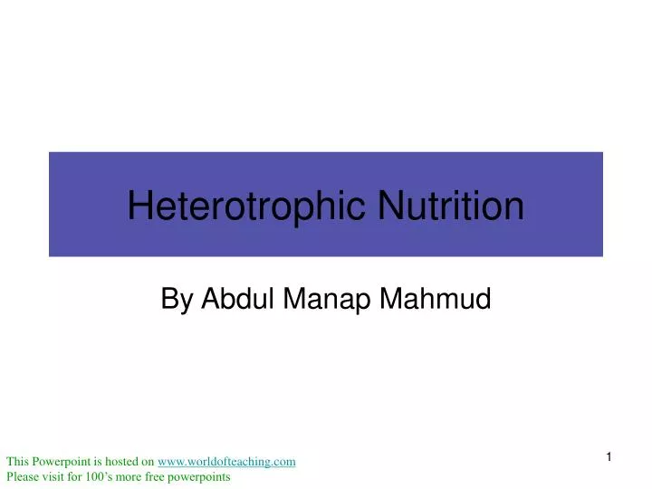 heterotrophic nutrition