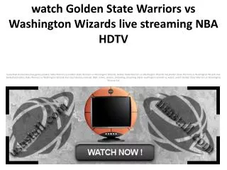 watch Golden State Warriors vs Washington Wizards live