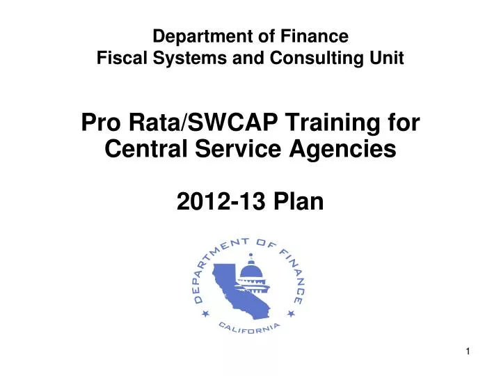 department of finance fiscal systems and consulting unit