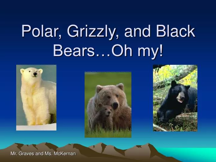 polar grizzly and black bears oh my