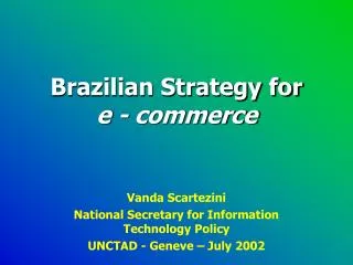 Brazilian Strategy for e - commerce