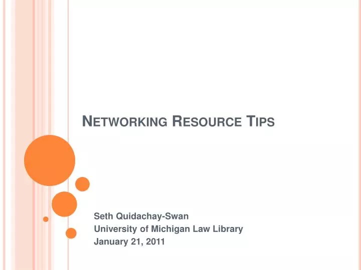 networking resource tips