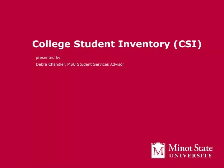 college student inventory csi