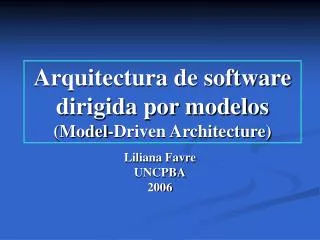 arquitectura de software dirigida por modelos model driven architecture