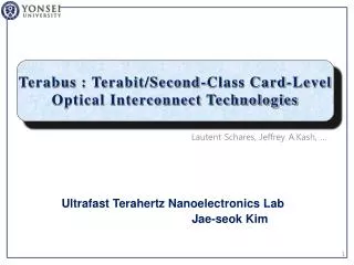Ultrafast Terahertz N anoelectronics Lab Jae- seok Kim