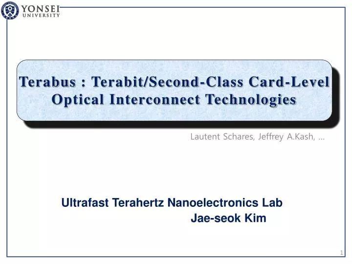 ultrafast terahertz n anoelectronics lab jae seok kim