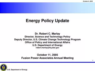 Energy Policy Update