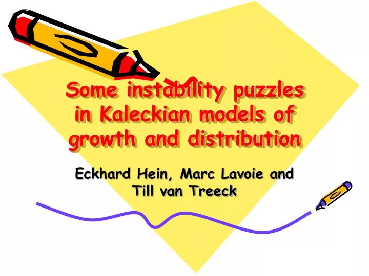 some instability puzzles in kaleckian models of growth and distribution