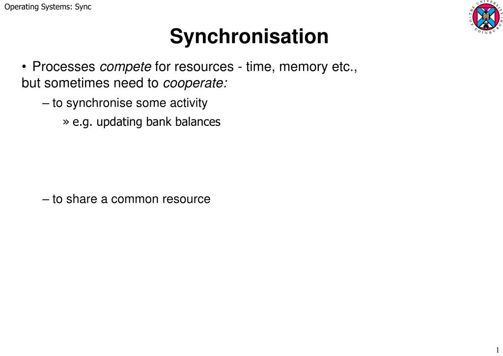 PPT - Synchronisation PowerPoint Presentation, free download - ID:977952